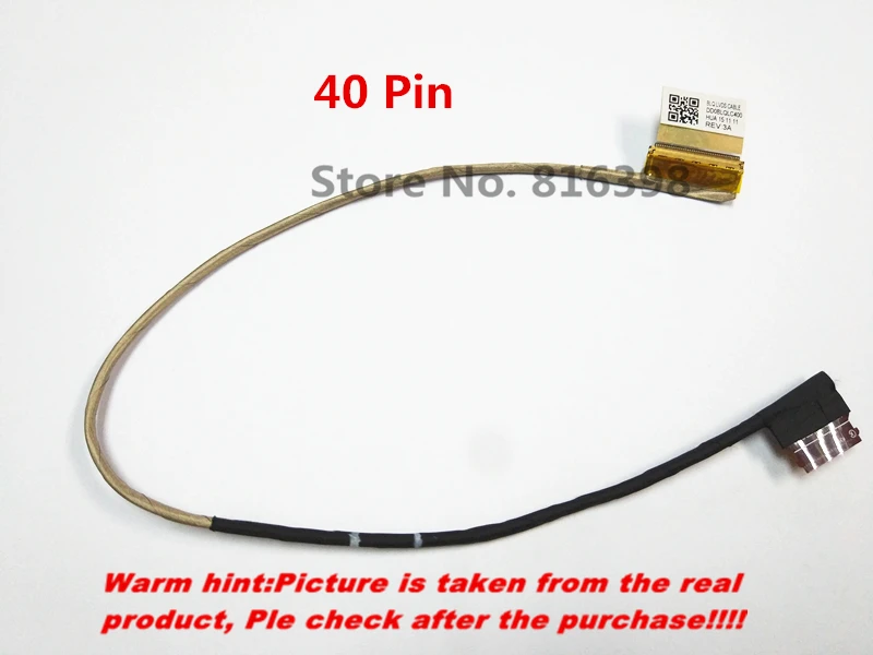 

NEW LCD cable FOR TOSHIBA C55D-C C55T-C S55-C L50-C P55T-C CABLE USE FOR 40pin Screen DD0BLQLC400 Free Shipping