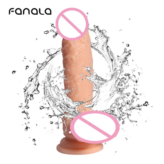 4 Size Flesh Realistic Dildo for Women TPE Eco-friendly Penis with Suction Cup Adult Sex Vibrator Toys Anal Pussy Pump 4