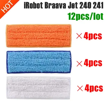 

12pcs Washable Mopping Pads vacuum cleaner Sweeping Pad Cloth Replacement Parts for iRobot Braava Jet 240 241 Cleaner Robots