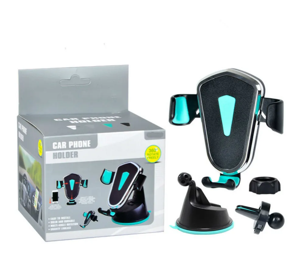 

Car Phone Holder for Mobile Phone Universal Air Vent + Dashboard Windshield 2 In 1 Car Holders Stand Telefon Tutucu