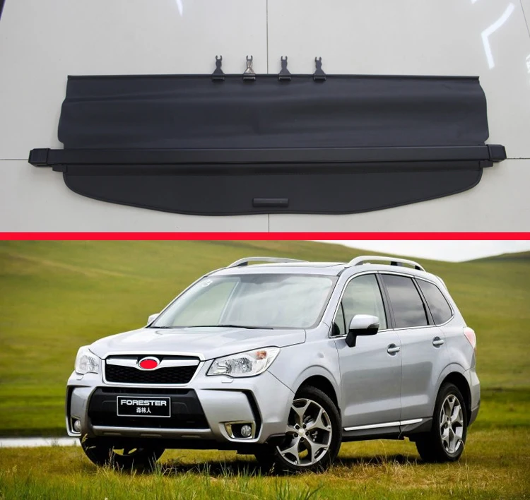 Для Subaru Forester четвёртого поколения(SJ, 2012-) алюминиевый+ холщовый задний Чехол для багажника, защитный экран