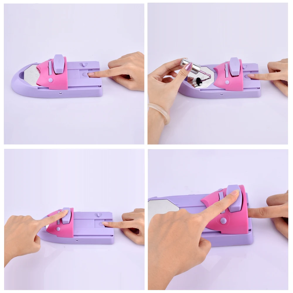  Nail Tools DIY Nail Art Printer Printing Manicure Machine Stamp Set with 6 Metal Pattern Plates Scr