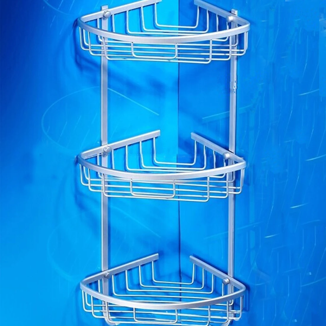 1 шт космическая алюминиевая корзина с крюком здоровье угол рамки полки для хранения для ванной комнаты Аксессуары для душа - Цвет: 210x580mm