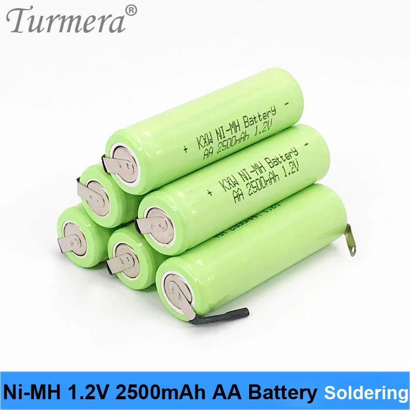 Ni-mh 1,2 V 2.5Ah 2500mah AA батарея для бритья Бритва перезаряжаемая AA батарея костюм для зубной щетки Замена Turmera m14