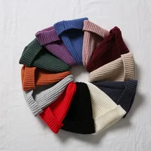 Зимняя женская шапка, полосатая вязаная шапка-маска, Хлопковая женская зимняя шапка, осенняя Женская Шапка-бини, теплая Кепка в стиле унисекс