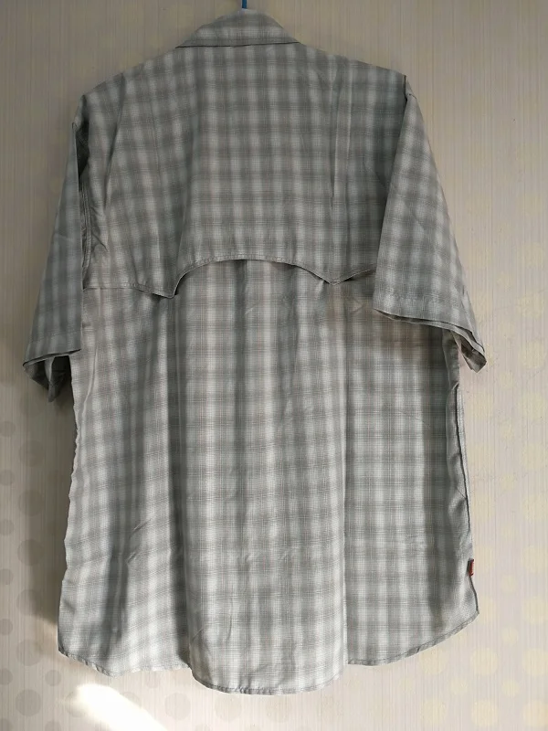 sage plaid back view