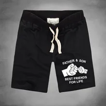 Лучшие друзья для жизни отец сын печати шорты кулак отцы пользовательский Подарок Удобные мужские хлопковые сувениры Миньоны рок шорты