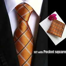 

TOP fashion tie 8cm formal necktie with plaids gravata Ties for Man Wedding