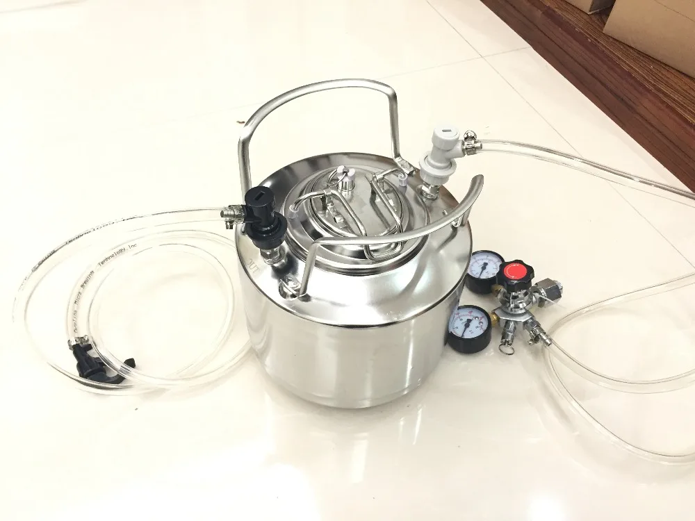 6l Cornelius Style Stainless Steel Beer Keg & Faucet Tubing Kit & Co2