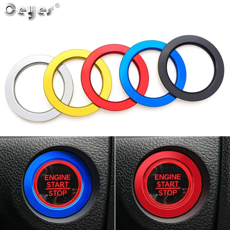 Fit For Honda Accord 2018 2019 Red Interior Dashboard Button Circle Trim 5pc