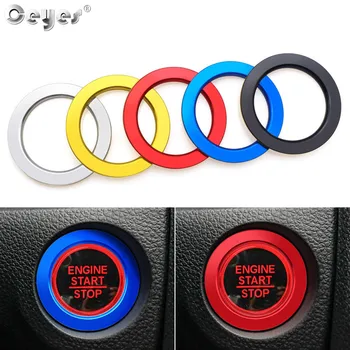 

Ceyes Car Ignition Engine Start Stop Decorate Button Rings Auto Interior Accessories Styling Case For Honda Civic 2016 2017 2018
