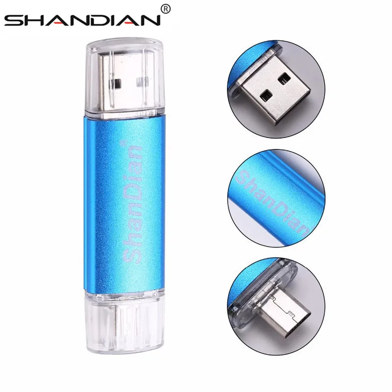 SHANDAIAN, мини USB флеш-накопитель, OTG, смартфон, флешка, 64 ГБ, 8 ГБ, 16 ГБ, 32 ГБ, 4USB флешка, планшет, ПК, флешка, USB внешний накопитель