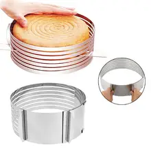 Нержавеющая сталь Регулируемый Слои Cutter торт резки круг формы forma de Боло украшения торта инструменты выпечки поставляет формы для выпечки