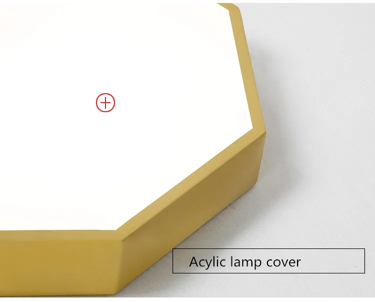 Современный светодиодный ультра тонкий потолочный светильник, цветной шестигранный акриловый потолочный светильник для кухни, гостиной