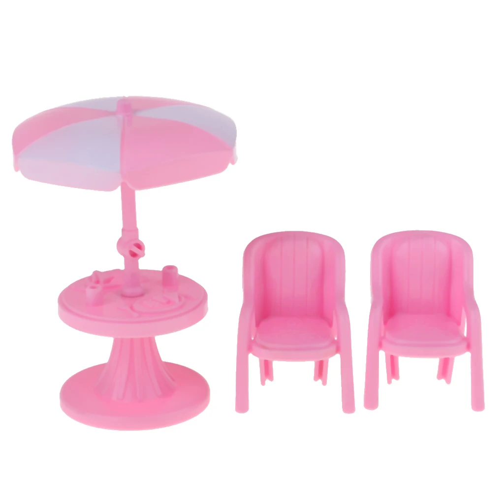 1/12 Dollhouse Miniature Furniture Tea Dessert Table Chair Set for Dolls House Garden Yard Life Scenes Decor Accessory
