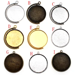 1 Piece 30mm Round Glass Cabochon Base Setting Pendant Tray For Jewelry DIY Making jewellery making supplies 1 Piece 30mm Round Glass Cabochon Base Setting Pendant Tray For Jewelry DIY Making jewellery making supplies