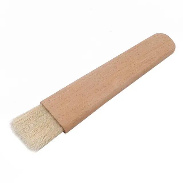 Useful Honey Cream Bread Brush Natural Wooden Baking Oil Brush Kitchen