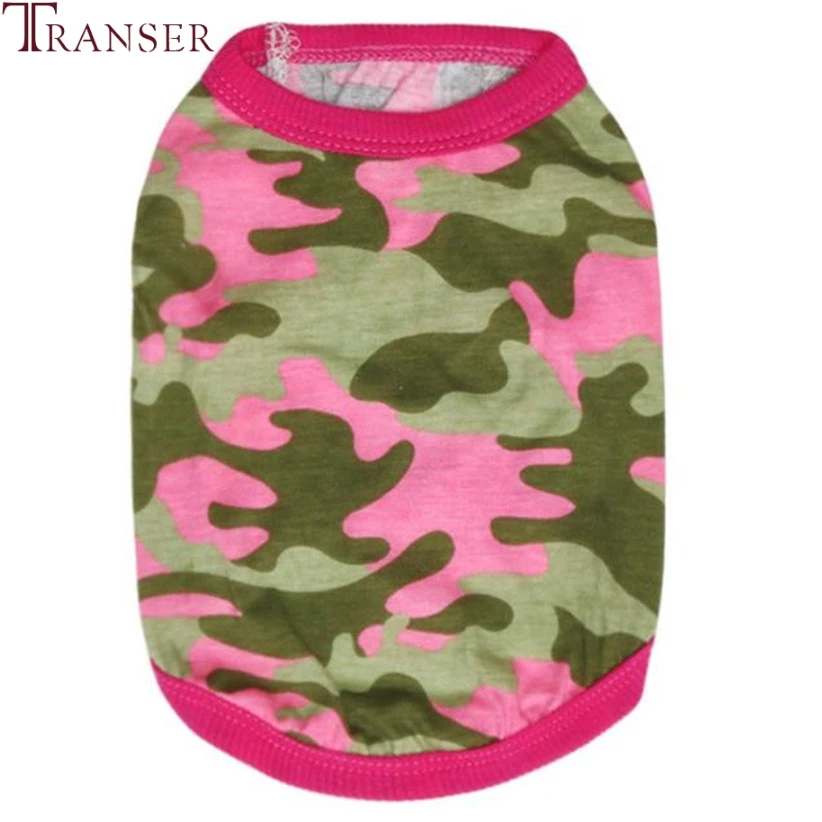 

Transer Pet Dog Clothes For Small Dogs Pink Camouflage Dog Vest Teddy Tee Shirt 80118