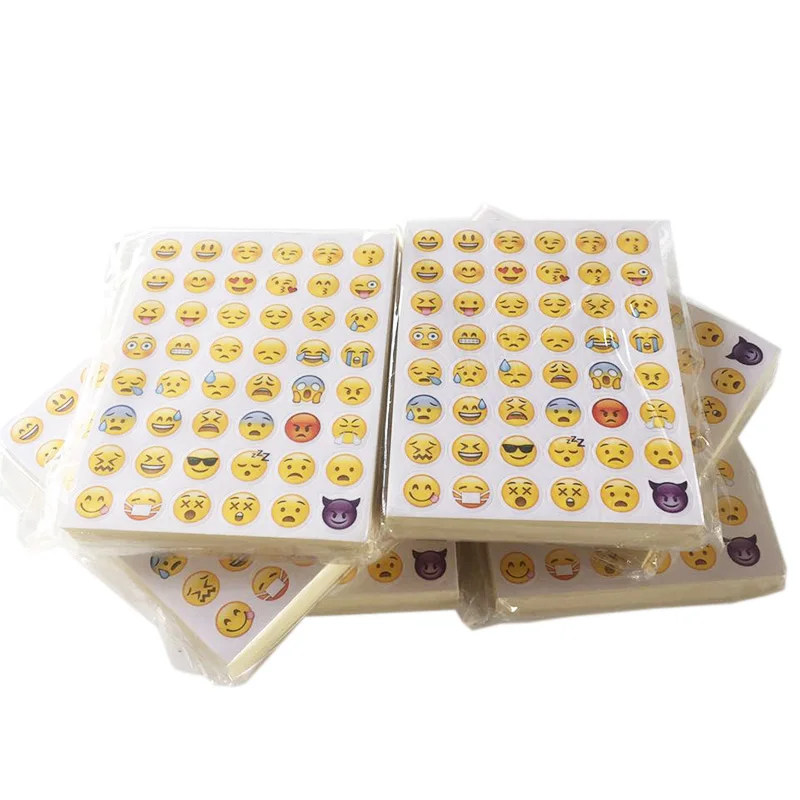 

100 Sheets 48 Stickers Sticker 48 Different Emoji Smile Face Stickers For Notebook Fun Message Twitter Large Hot Popular TS0019