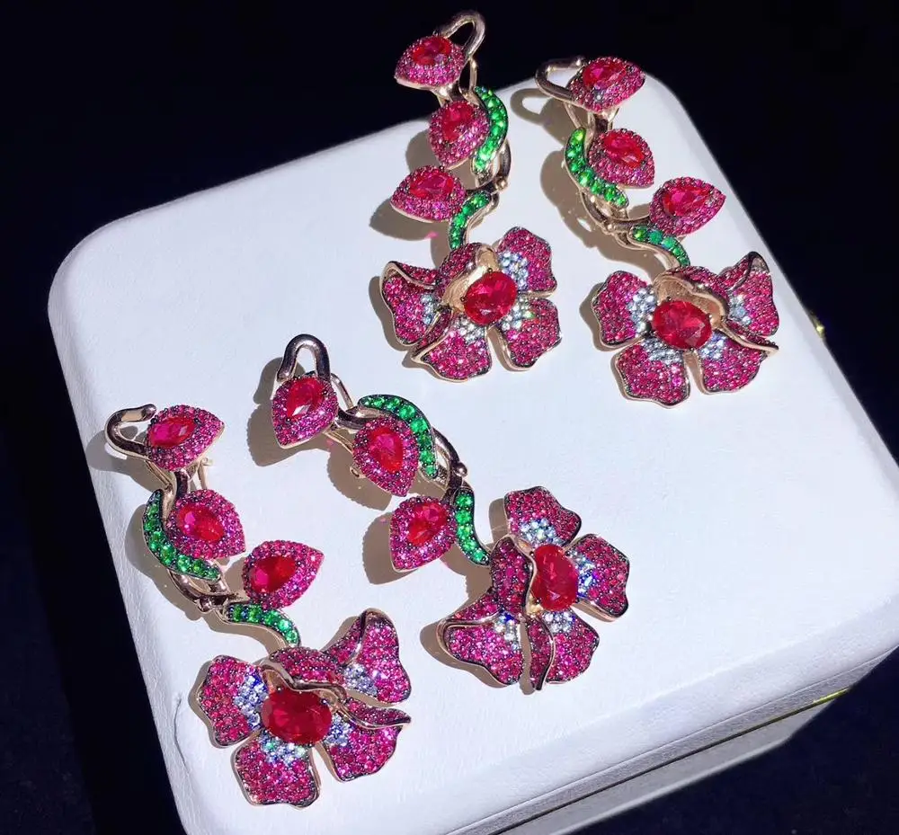 Серьги подвески женские из серебра 925 пробы с фианитами|Серьги-подвески| |