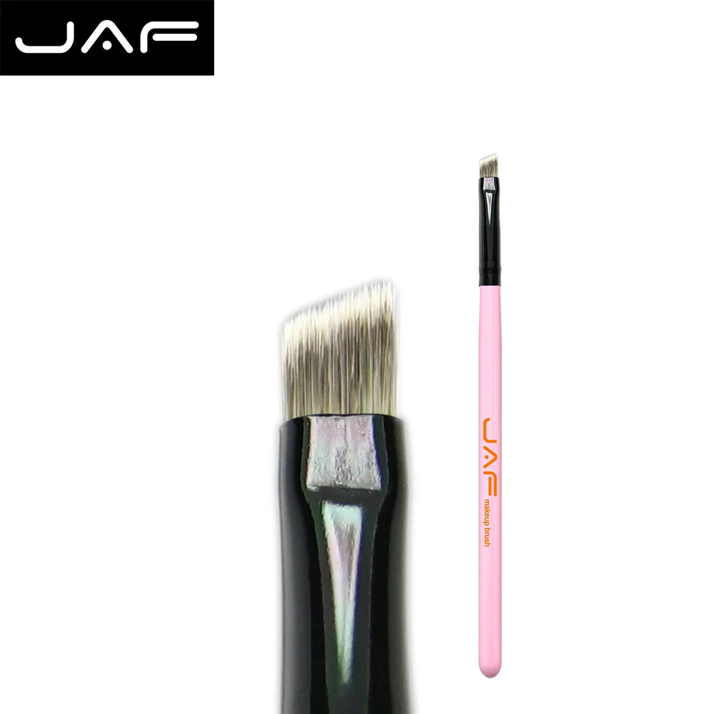 DHL 500 шт. JAF угловая кисть для бровей, синтетические волосы, Профессиональные кисти для макияжа, макияж для бровей - Handle Color: Pink