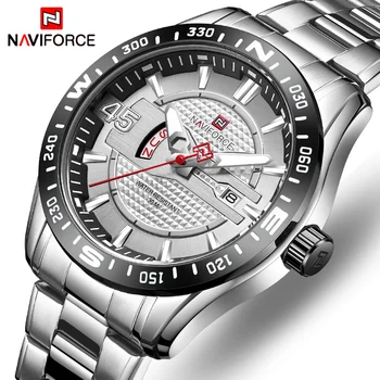 

NAVIFORCE Mens Watches Top Luxury Brand Fashion Casual Sports Watch Stainless Steel Waterproof Business Wristwatch Male Clock