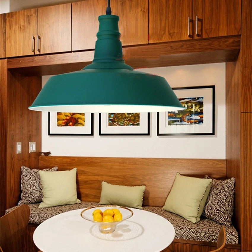 

Army green Industrial Retro style Iron Loft Metal Pendant Lamp Lighting Fixture with 1 Light,E27 base