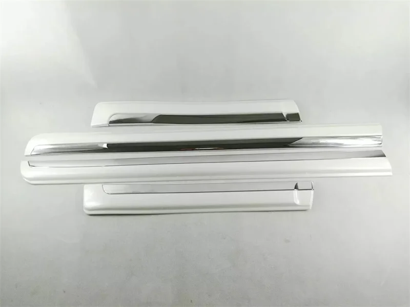Pearl White Chrome Боковой двери литье тела Накладка для Toyota Land Cruiser Prado FJ 150 2010- автомобильные аксессуары для укладки 4 шт./компл - Цвет: Pearl White Chrome
