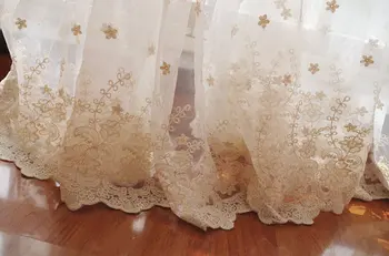 

ivory lace fabric, bridal lace fabric with embroidered daisy, super dense MF129
