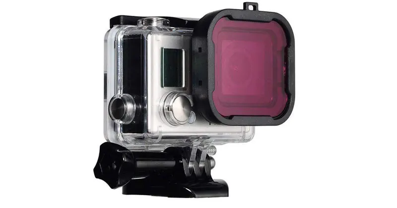 Grpro Accessories Dive Filter 4 Color Diving Filter Red Purple Yellow Gray Lens Filter For Gopro Hero 3+ Hero 4 (3)