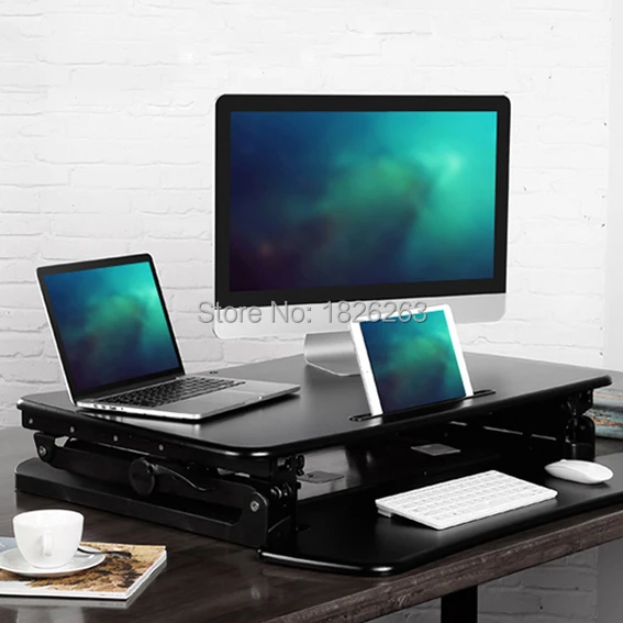 Loctek M1 EasyUp Height Adjustable Sit Stand Desk Riser