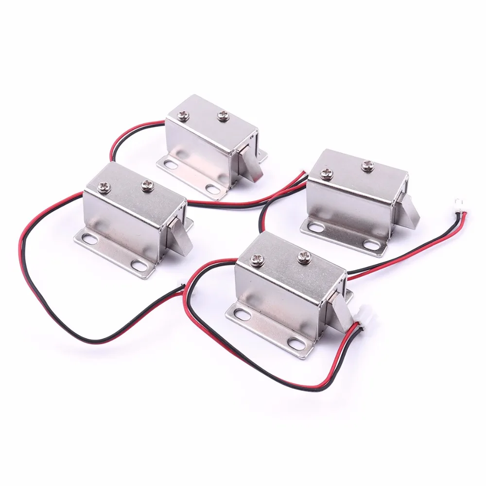 4 шт. DC12V/0.43A двери шкафа Электрический замок в сборе соленоид Высокое качество ультра-компактные замки