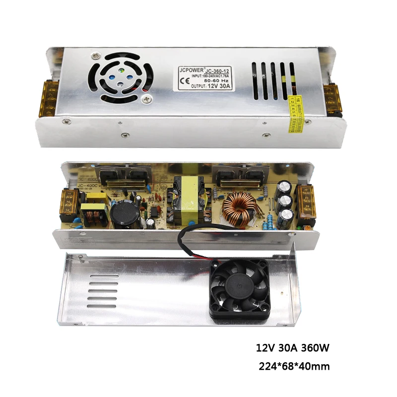 DC12V 5A/8.5A/10A12. 5A/15A/16.5A/20A/30A длинный-образный тонкий светильник ing трансформатор Светодиодная лента светильник импульсный источник питания