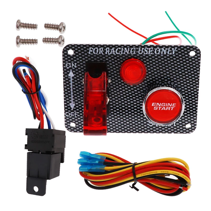 DC12V 20A СВЕТОДИОДНЫЙ Переключатель зажигания панель для спорта гонок запуска
