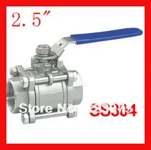 Новое поступление 2.5 » CF8 SS304 из нержавеющей стали BSP 1000WOG шаровой кран 3 шт. тела полный порт для, Нефть и газ