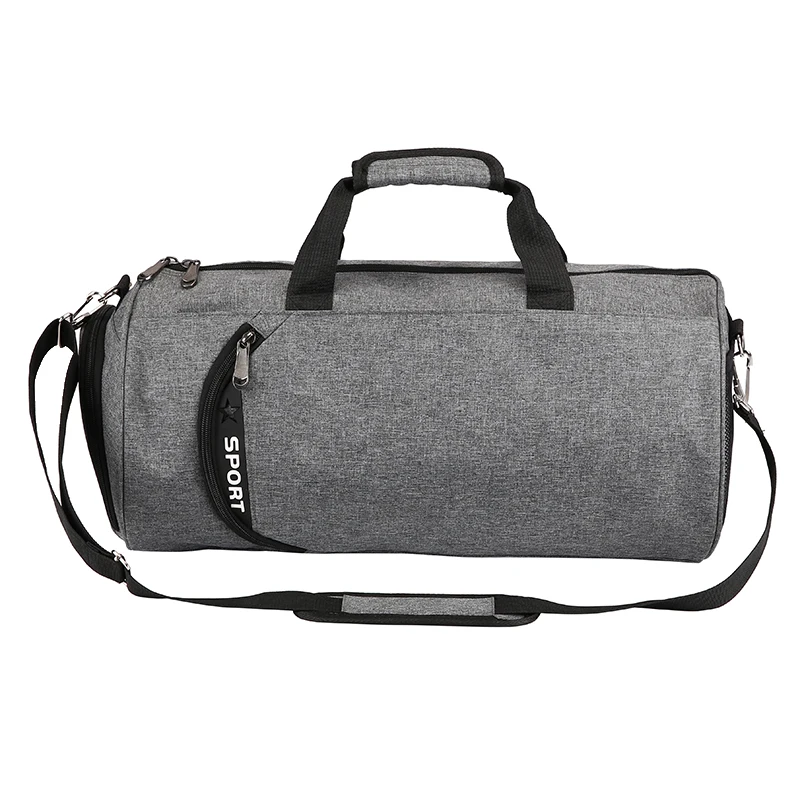 Нейлоновая Полиэфирная Сумка для путешествий, спортивная сумка, дорожная сумка, сумка на плечо - Цвет: Серый