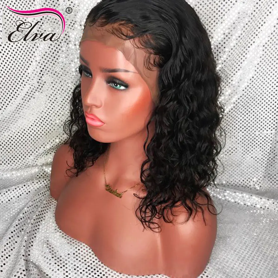 13x6 370 Синтетические волосы на кружеве al парики для чернокожих Для женщин волосы ELVA предварительно вырезанные с детскими волосами Волосы remy вьющиеся человеческие волосы полные Синтетические волосы на кружеве парики