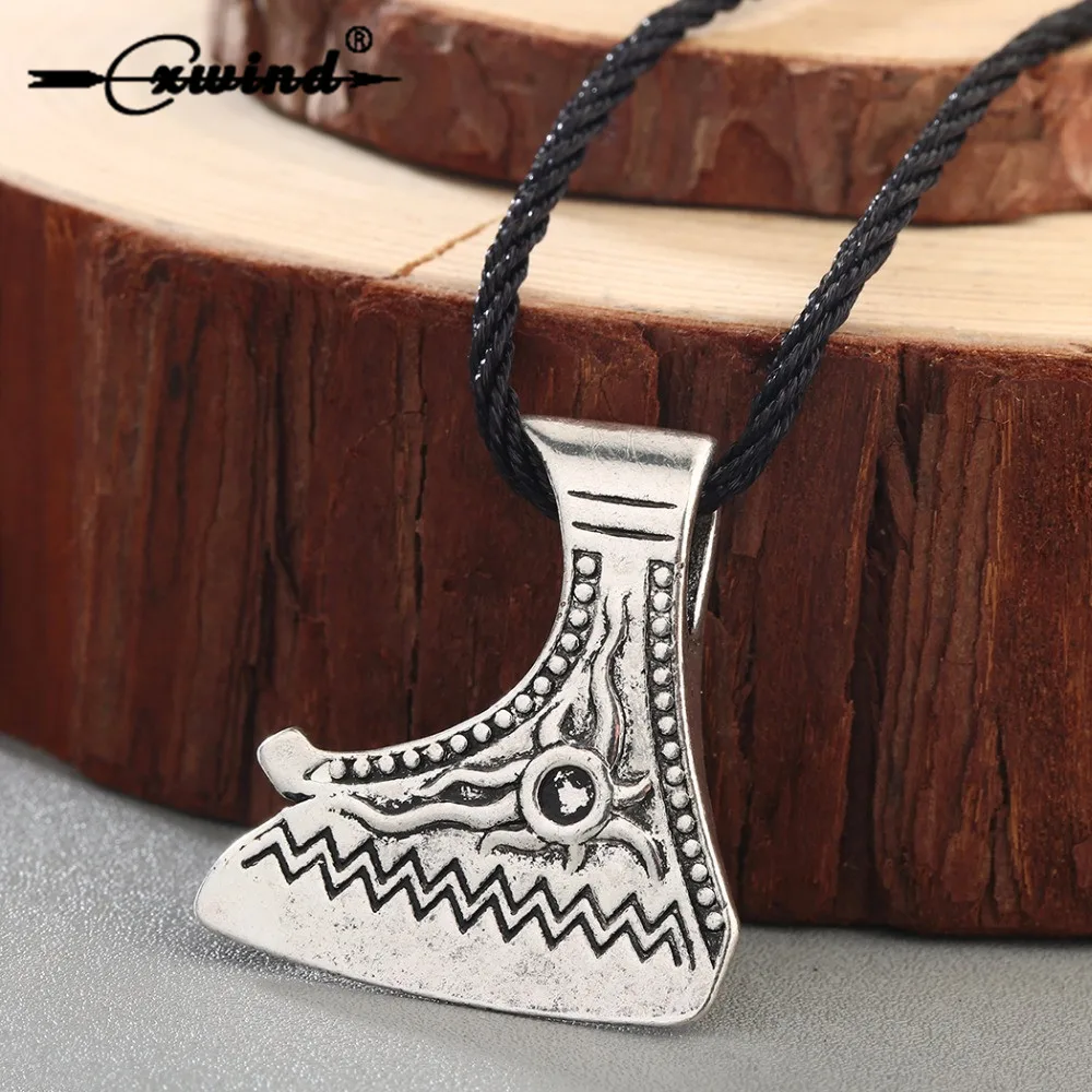 Cxwind Amulet Charm Pendant Viking Axe Pendants &amp Necklaces Style Sun Wave Nordic Odin Talisman Necklace Jewelry | Украшения и