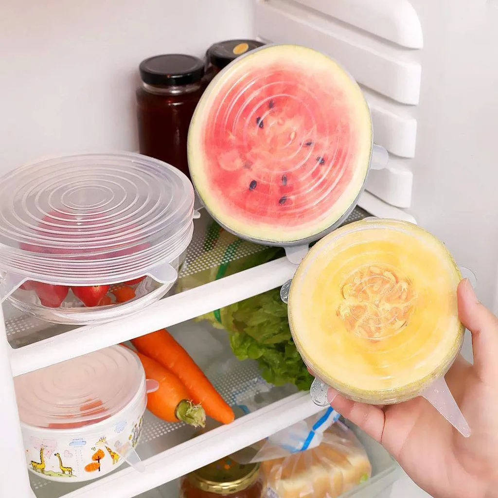 

WORTHBUY 12Pcs/ Set Universal Food Silicone Cover Reusable Silicone Stretch Lids Caps For Cookware Pot Cover Kitchen Accessories