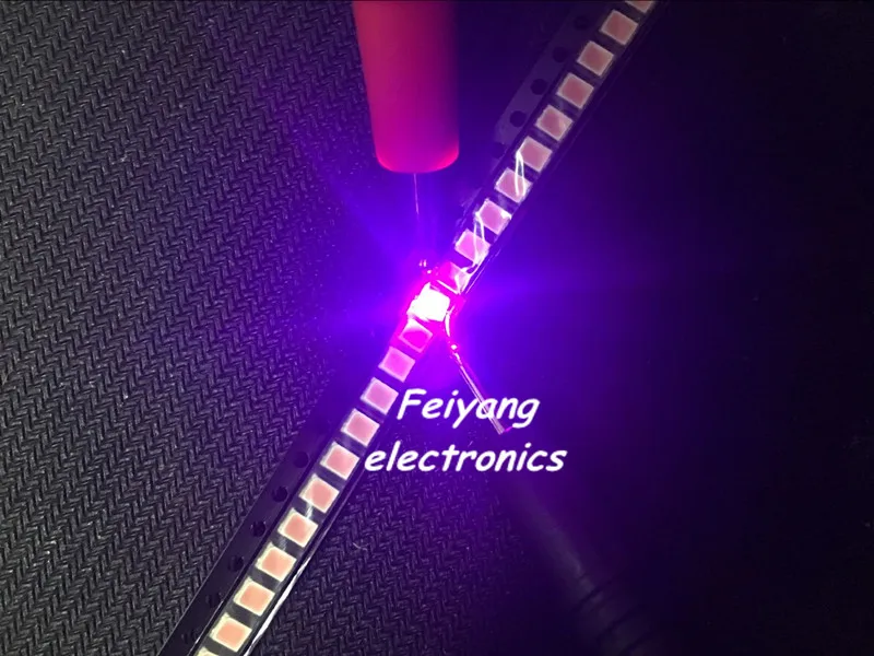 1000 шт. Фиолетовый УФ Топ питания 1210 3528 SMD SMT PLCC-2 2500 MCD ультра яркий светодиод