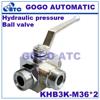 

Hydraulic pressure ball valve KHB3K-M36*2 male thread carbon steel Two-position Three-way high pressure ball valve