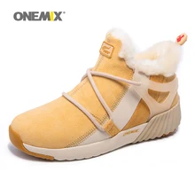 ONEMIX/Новинка; женские зимние ботинки; теплые кроссовки для мужчин; удобные кроссовки для бега; прогулочные спортивные кроссовки