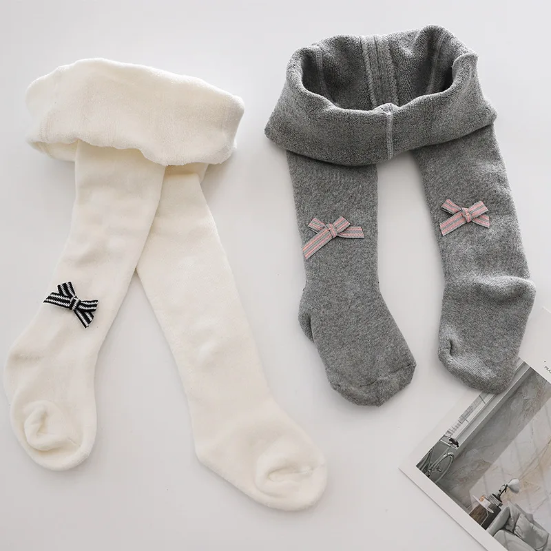 

0-6Y Kids Girls Autumn Leggings Girl Toddler Warm Pantyhose Winter Baby Cotton Stockings Thicken Children Clothing Black Clothes