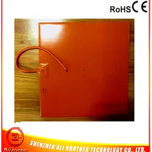 Силиконовый 3d принтер нагреватель 300*300*1,5 мм 120 в 400 Вт 500 мм свинцовый провод клей 1 сторона 4 мм отверстие в середине XD-H-M-122