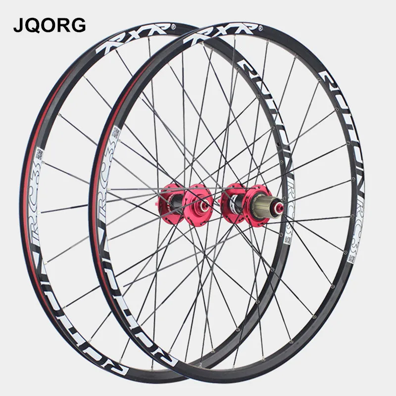 

JQORG Mountain bike 27.5inch wheel set 5 bearings 120 ring Disk brake mountain bicycle wheels