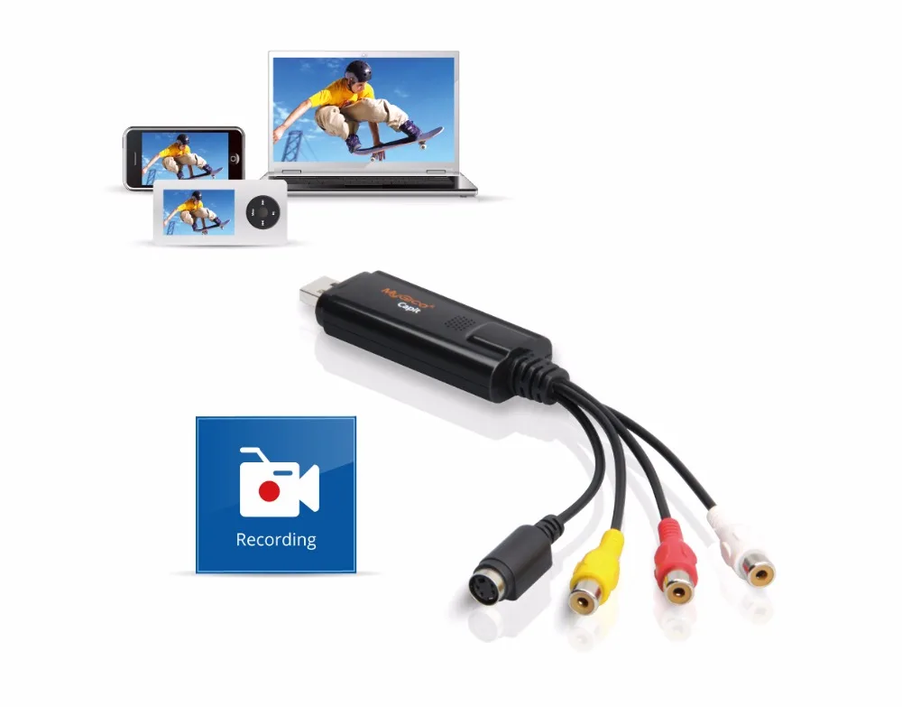 Geniatech MyGica Capit USB видеозахвата Аналоговое видео в цифровое, преобразование VHS композитный и S-Video в USB на ПК