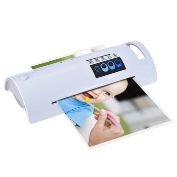 

A4 Photo/Paper/Document Hot Laminator Quick Warming Up Fast Laminating Speed Temperature Adjustable for 75/100/125mic Pouch