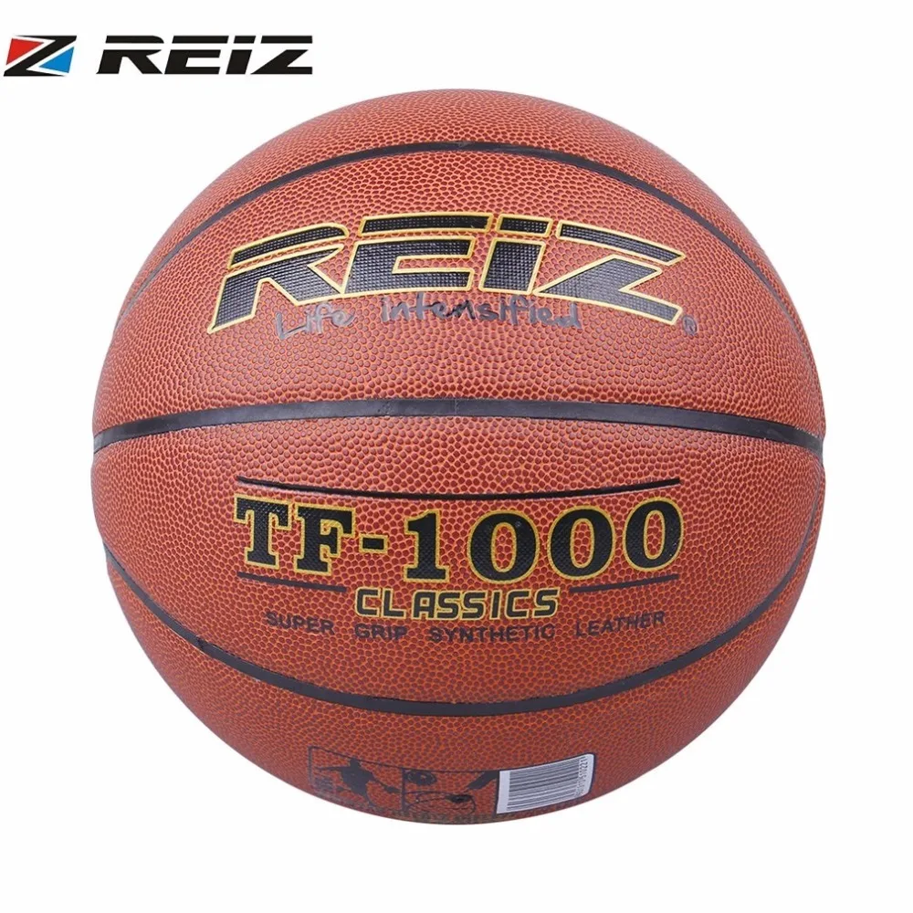 REIZ Basketball Official Size 6 Synthetic Leather Rubber Practice
