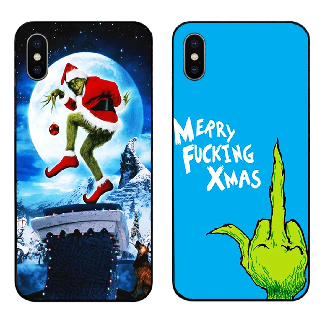 Рождество Grinch Xmas Забавный чехол для телефона черный мягкий чехол для iPhone 11 Pro Max 6 7 8plus 5S X XS XR XSMax для samsung s10 series