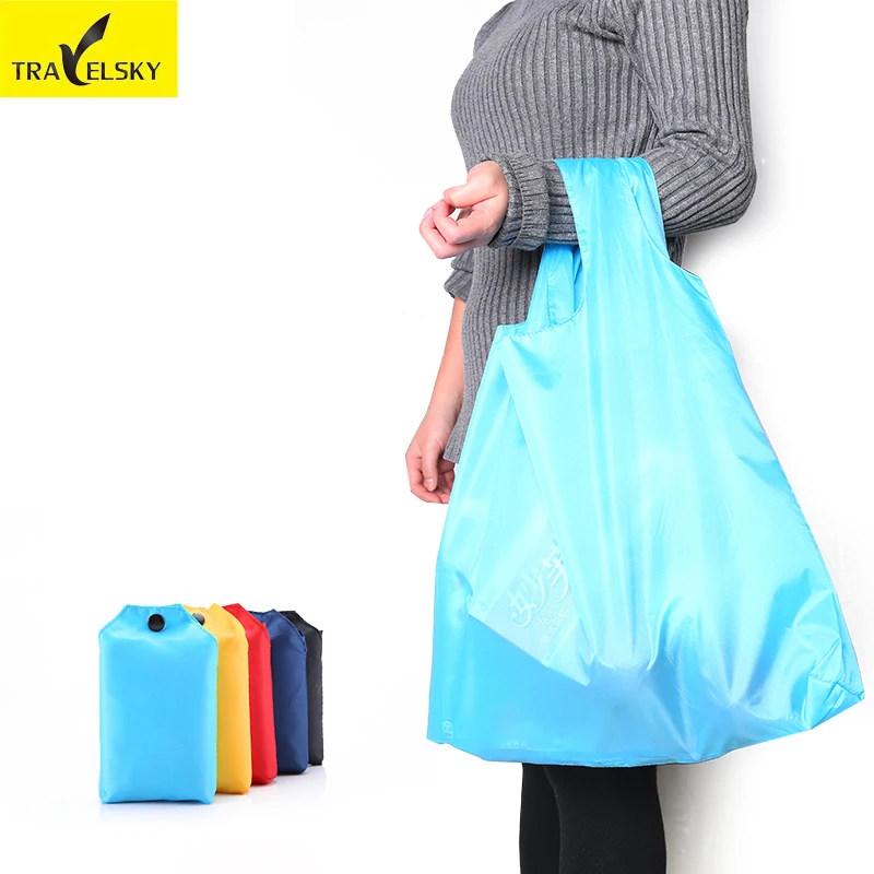 Environmental Protection Portable Folding Shopping Bag Large Nylon Bags